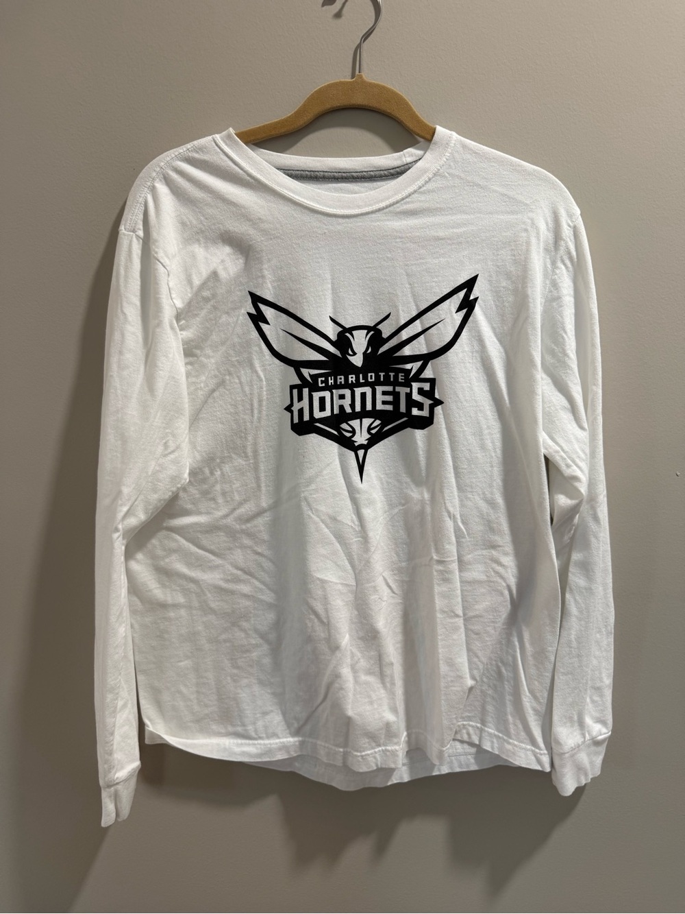 Nike White Long Sleeve T-Shirt with Black Logo